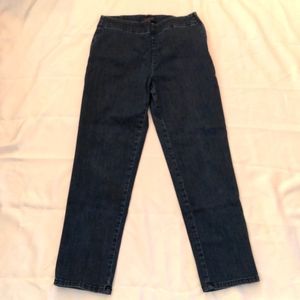 Talbots Petite High Waist Heritage Blue Denim Jeans with Side Zipper